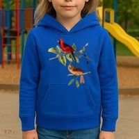 Red Cardinal Bird Male Female Gift For Cardinal Bird Lovers Gift Kids Hoodie thumb 3
