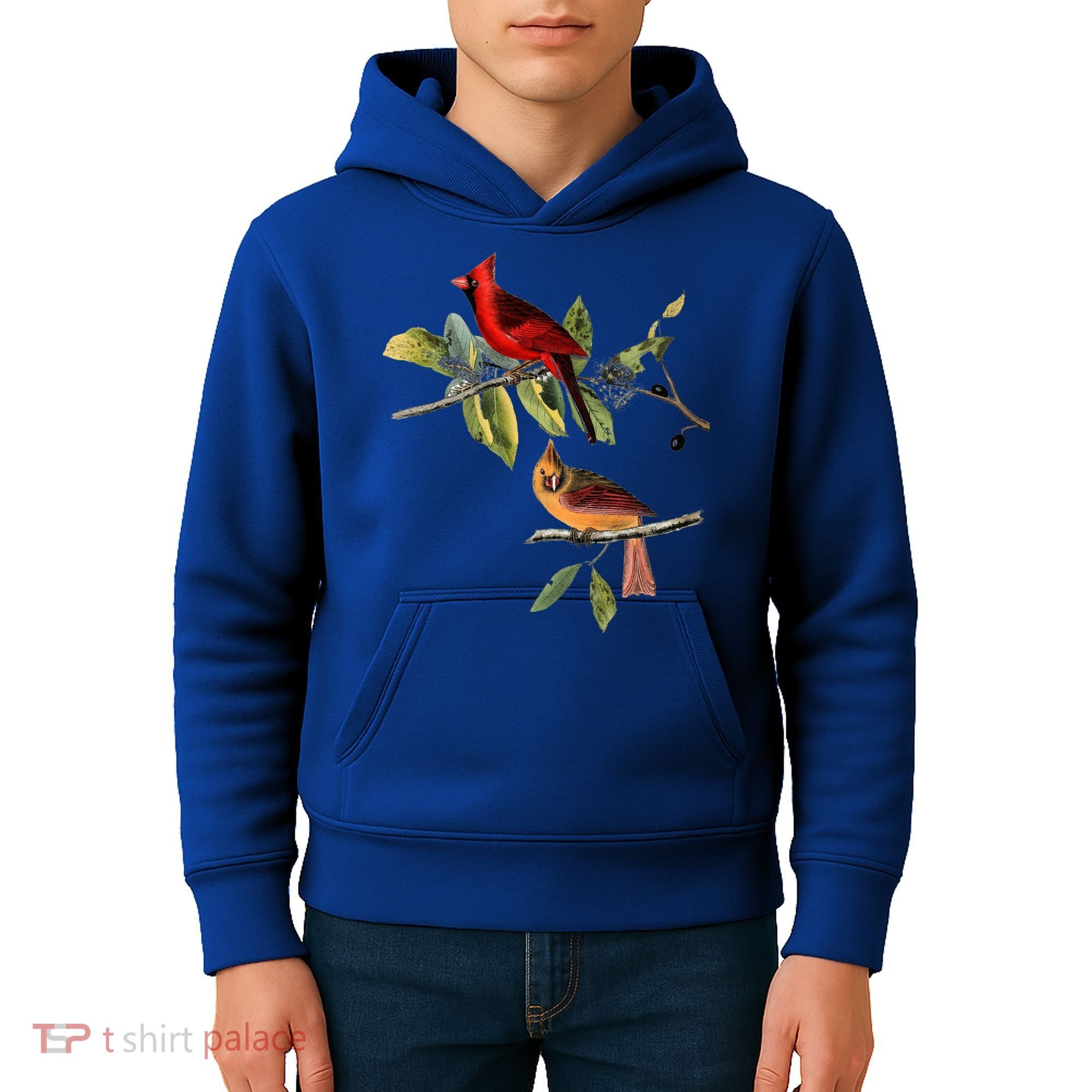 Red Cardinal Bird Male Female Gift For Cardinal Bird Lovers Gift Kids Hoodie