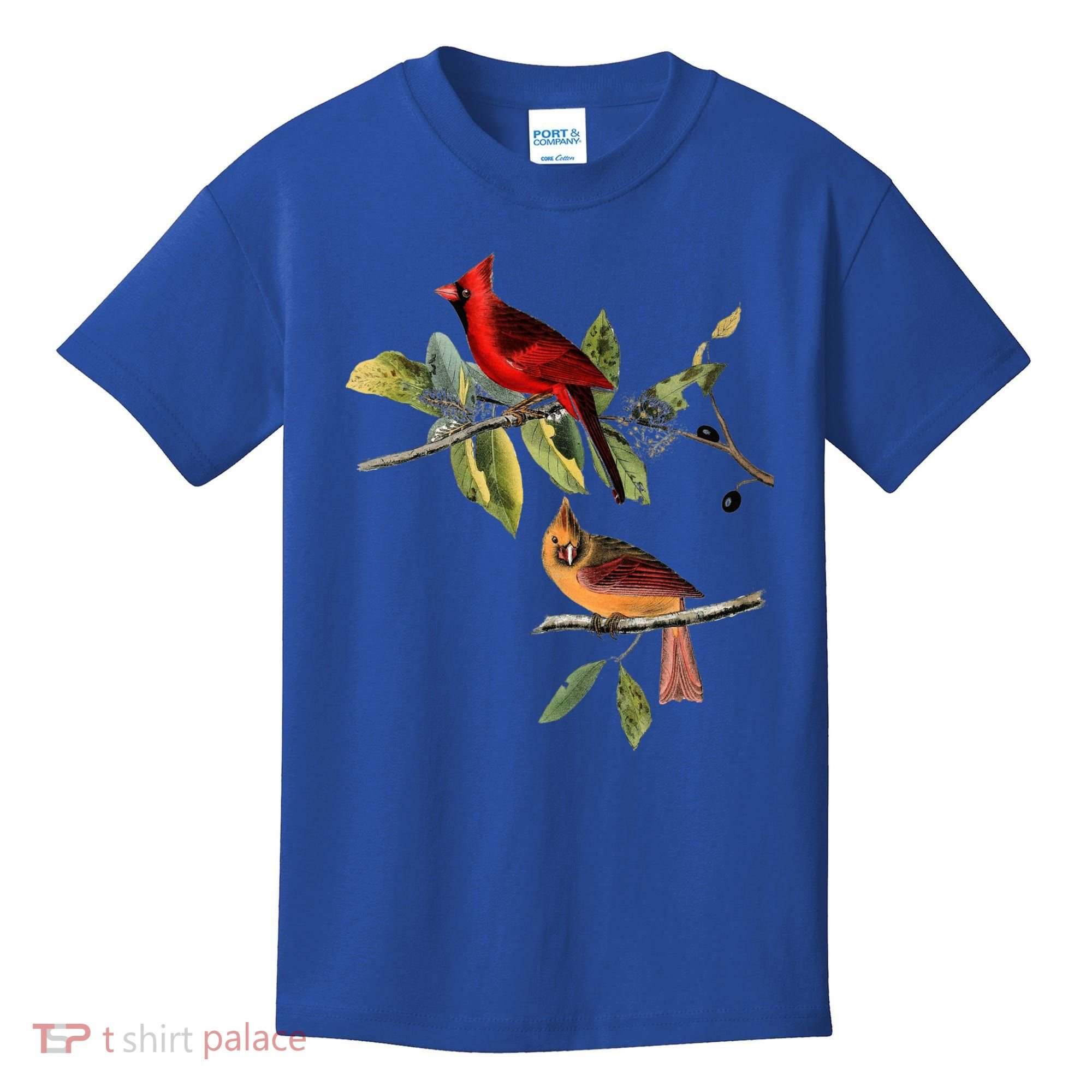 Red Cardinal Bird Male Female Gift For Cardinal Bird Lovers Gift Kids T-Shirt