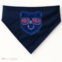 Retro Cubs Baseball Sports Fan USA-Made Doggie Bandana thumb 0