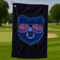 Retro Cubs Baseball Sports Fan Golf Towel thumb 1