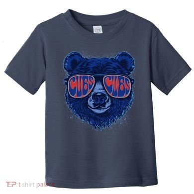 Retro Cubs Baseball Sports Fan Toddler T-Shirt