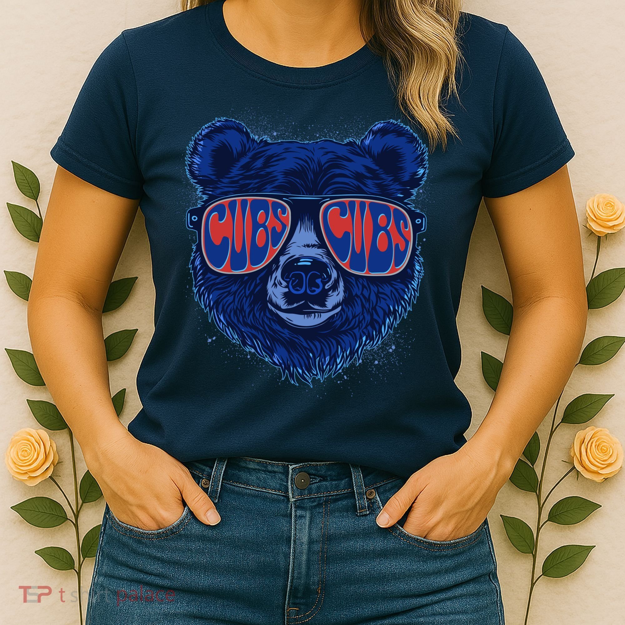 Retro Cubs Baseball Sports Fan Women's T-Shirt