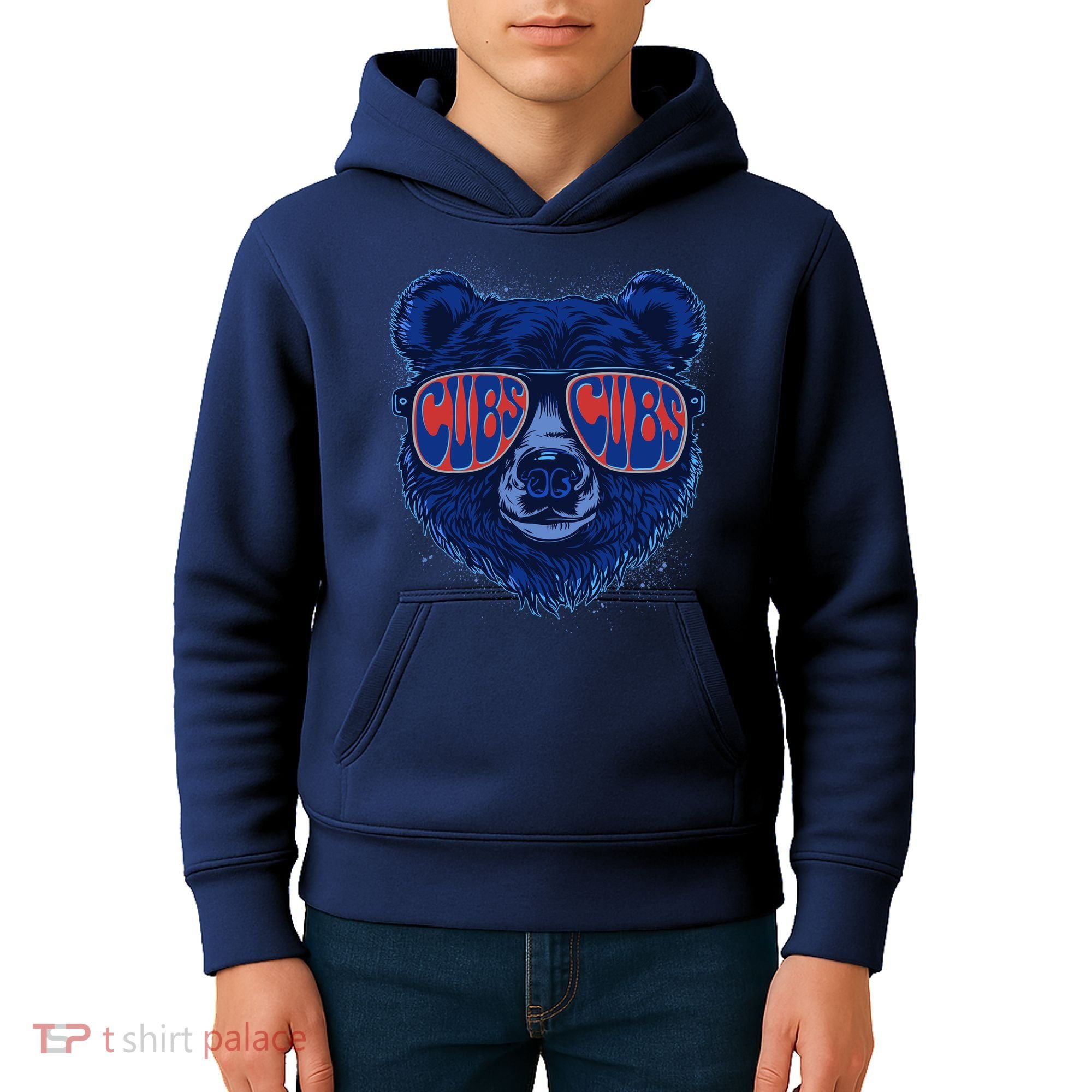 Retro Cubs Baseball Sports Fan Kids Hoodie
