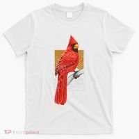Red Cardinal Bird Watcher Bird Watching Vintage Nature Bird T-Shirt thumb 0