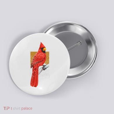Red Cardinal Bird Watcher Bird Watching Vintage Nature Bird Button