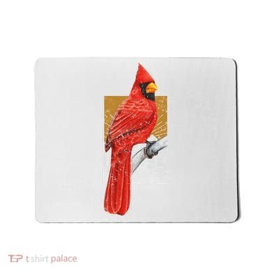 Red Cardinal Bird Watcher Bird Watching Vintage Nature Bird Mousepad