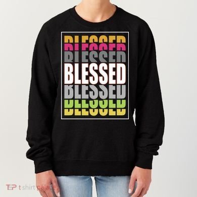 Retro Colored Blessed Mashup Women's Sweatshirt