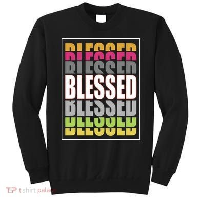 Retro Colored Blessed Mashup Sweatshirt