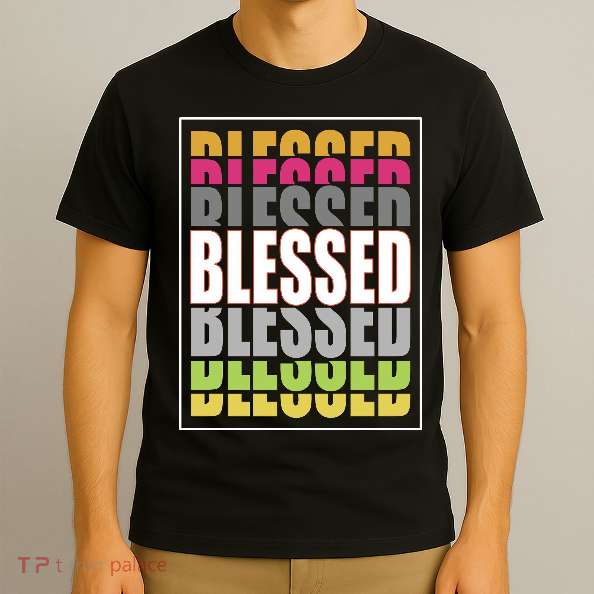 Retro Colored Blessed Mashup T-Shirt
