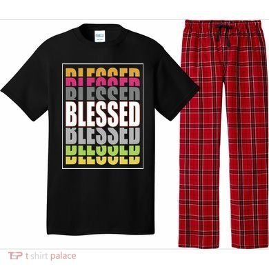 Retro Colored Blessed Mashup Pajama Set