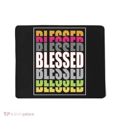Retro Colored Blessed Mashup Mousepad