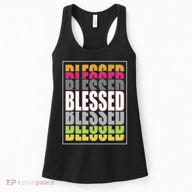 Retro Colored Blessed Mashup Women's Tank Top