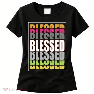 Retro Colored Blessed Mashup Women's T-Shirt
