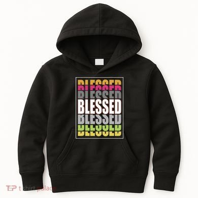 Retro Colored Blessed Mashup Kids Hoodie