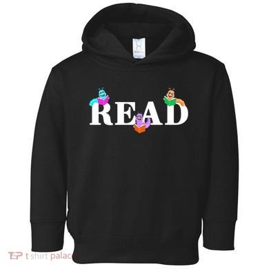 Read Cute Book Worms Toddler Hoodie