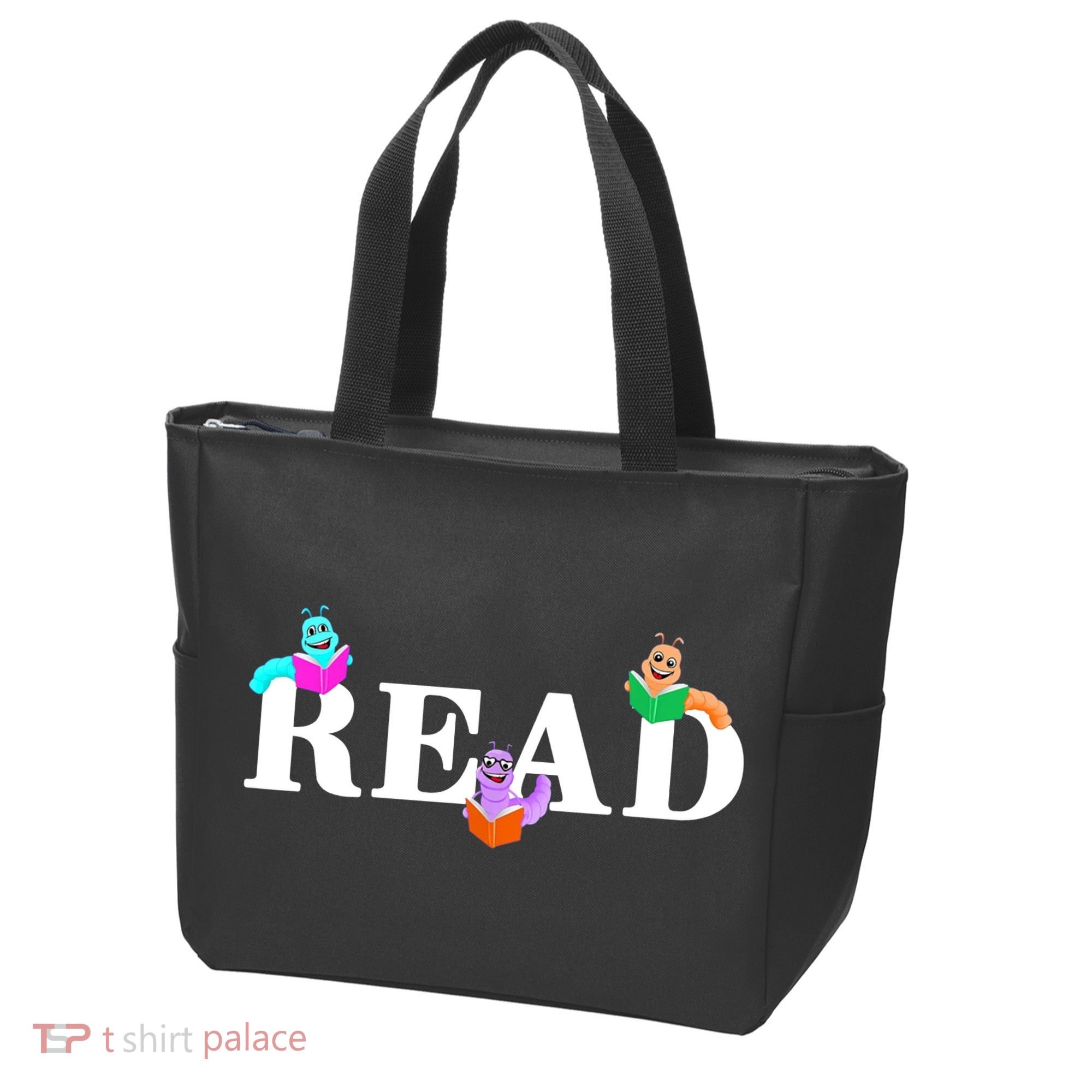Read Cute Book Worms Tote Bag