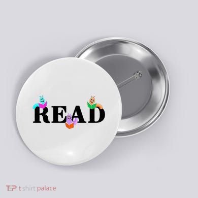 Read Cute Book Worms Button