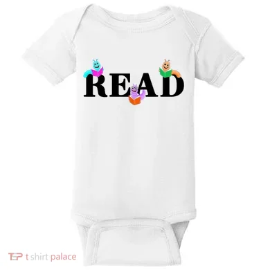 Read Cute Book Worms Baby Bodysuit
