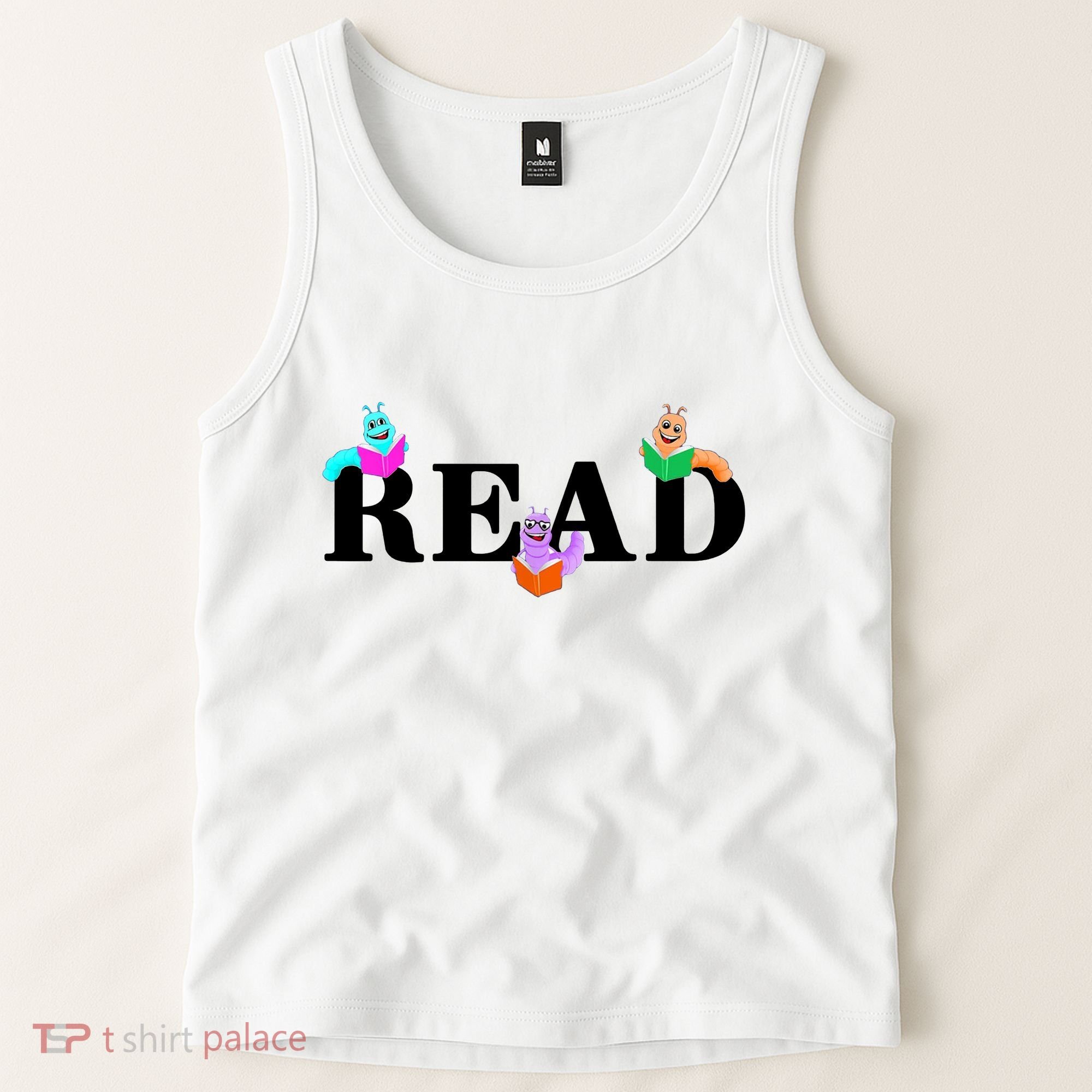 Read Cute Book Worms Tank Top
