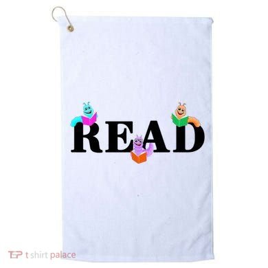 Read Cute Book Worms Golf Towel