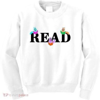 Read Cute Book Worms Kids Sweatshirt