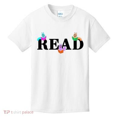 Read Cute Book Worms Kids T-Shirt