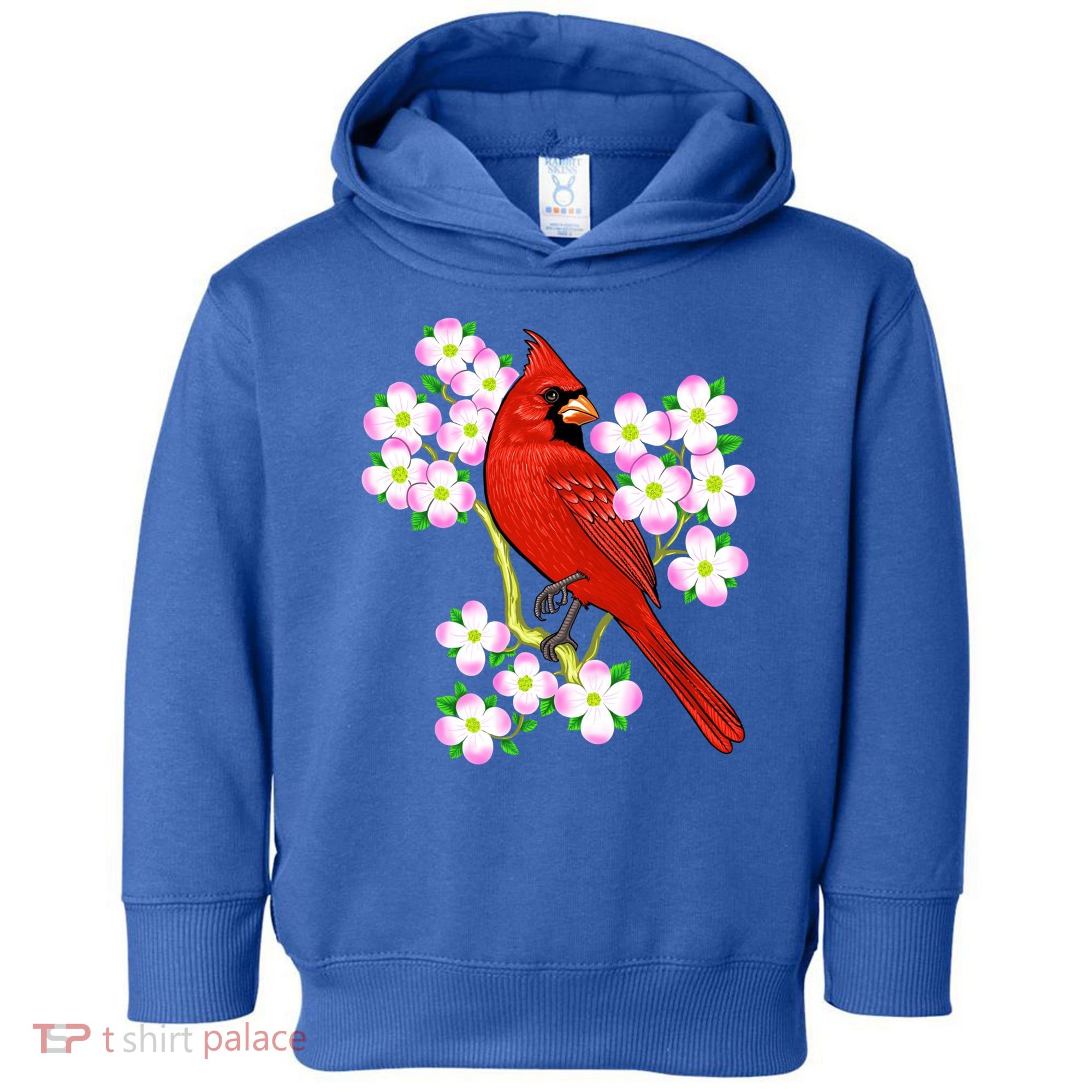Red Cardinal Bird Dogwood Flower North Carolina Virginia Great Gift Toddler Hoodie
