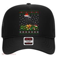 Raven Crow Bird Lover Xmas Santa Hat Ugly Crow Christmas Gift Hat thumb 0