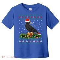 Raven Crow Bird Lover Xmas Santa Hat Ugly Crow Christmas Gift Toddler T-Shirt thumb 0