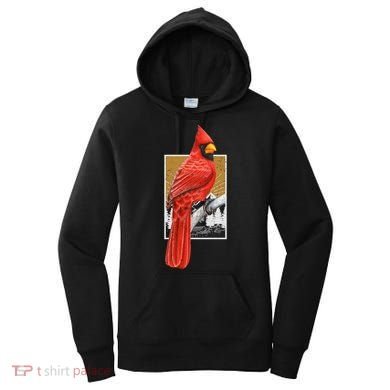 Red Cardinal Bird Watcher Bird Watching Vintage Nature Bird Gift Women's Hoodie