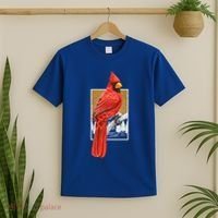 Red Cardinal Bird Watcher Bird Watching Vintage Nature Bird Gift T-Shirt thumb 2
