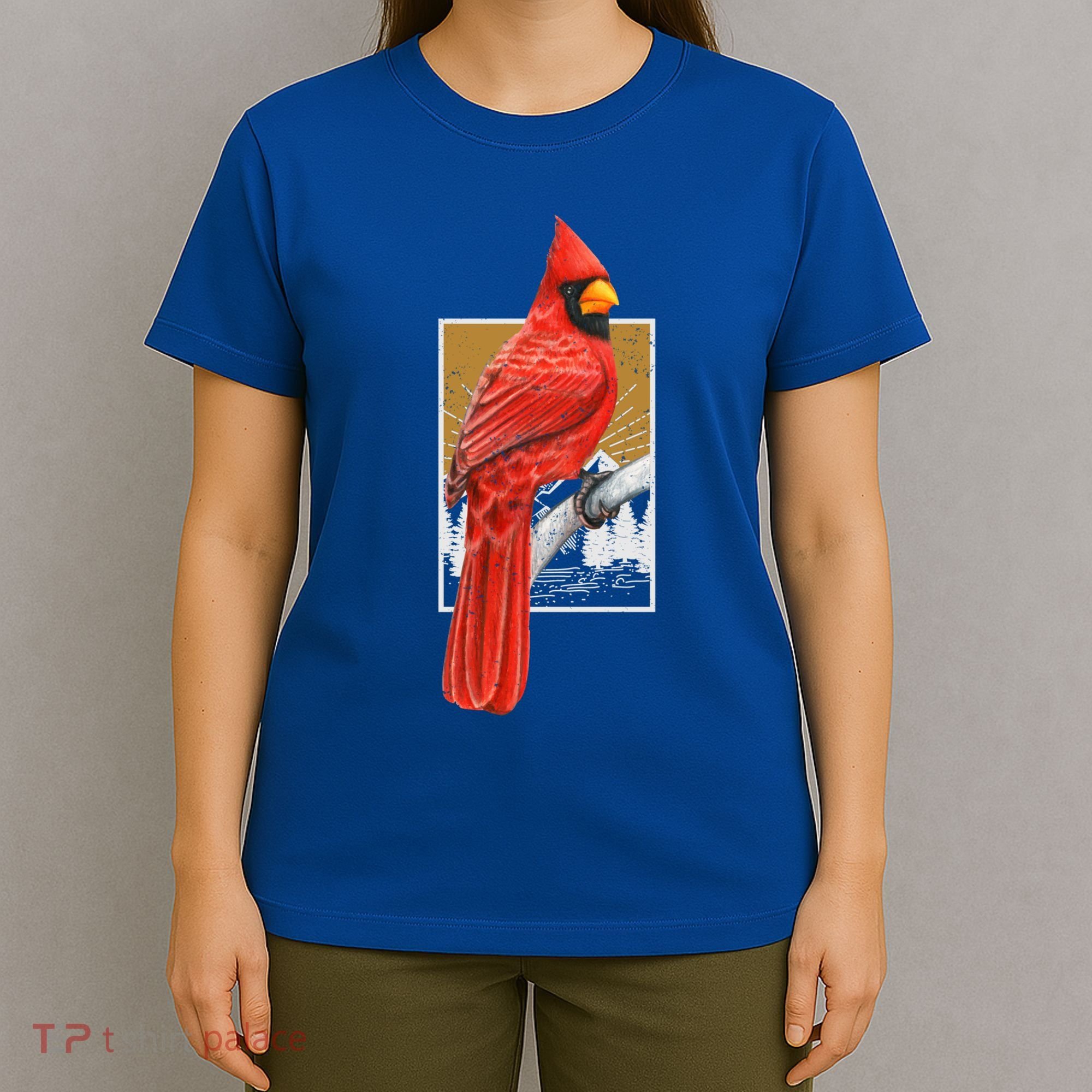 Red Cardinal Bird Watcher Bird Watching Vintage Nature Bird Gift T-Shirt