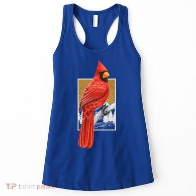 Red Cardinal Bird Watcher Bird Watching Vintage Nature Bird Gift Women's Tank Top
