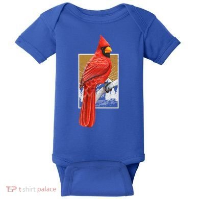 Red Cardinal Bird Watcher Bird Watching Vintage Nature Bird Gift Baby Bodysuit