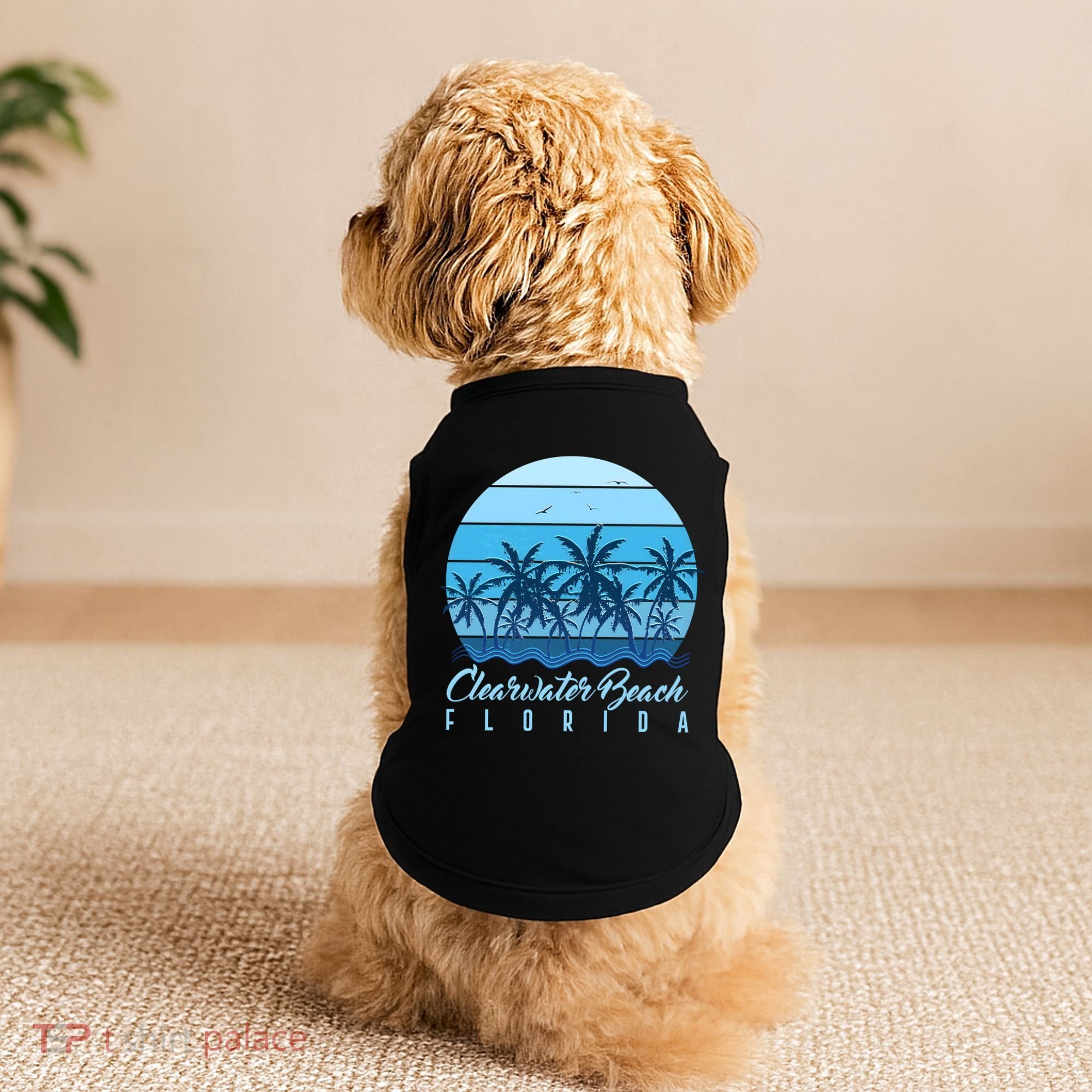 Retro Clearwater Beach Florida Doggie Tank