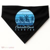 Retro Clearwater Beach Florida USA-Made Doggie Bandana thumb 0