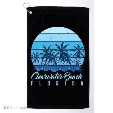Retro Clearwater Beach Florida Golf Towel