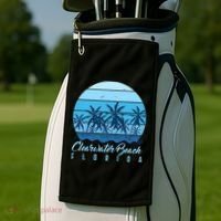 Retro Clearwater Beach Florida Golf Towel thumb 2