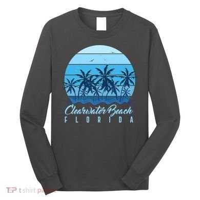 Retro Clearwater Beach Florida Long Sleeve Shirt