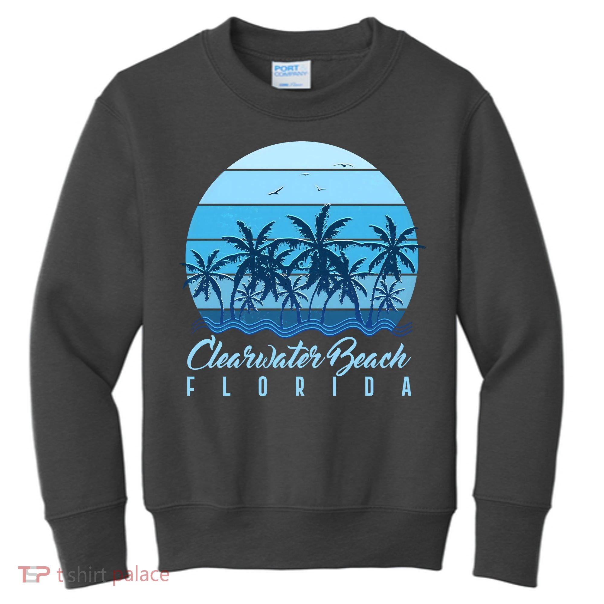 Retro Clearwater Beach Florida Kids Sweatshirt