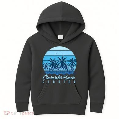 Retro Clearwater Beach Florida Kids Hoodie