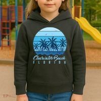 Retro Clearwater Beach Florida Kids Hoodie thumb 3