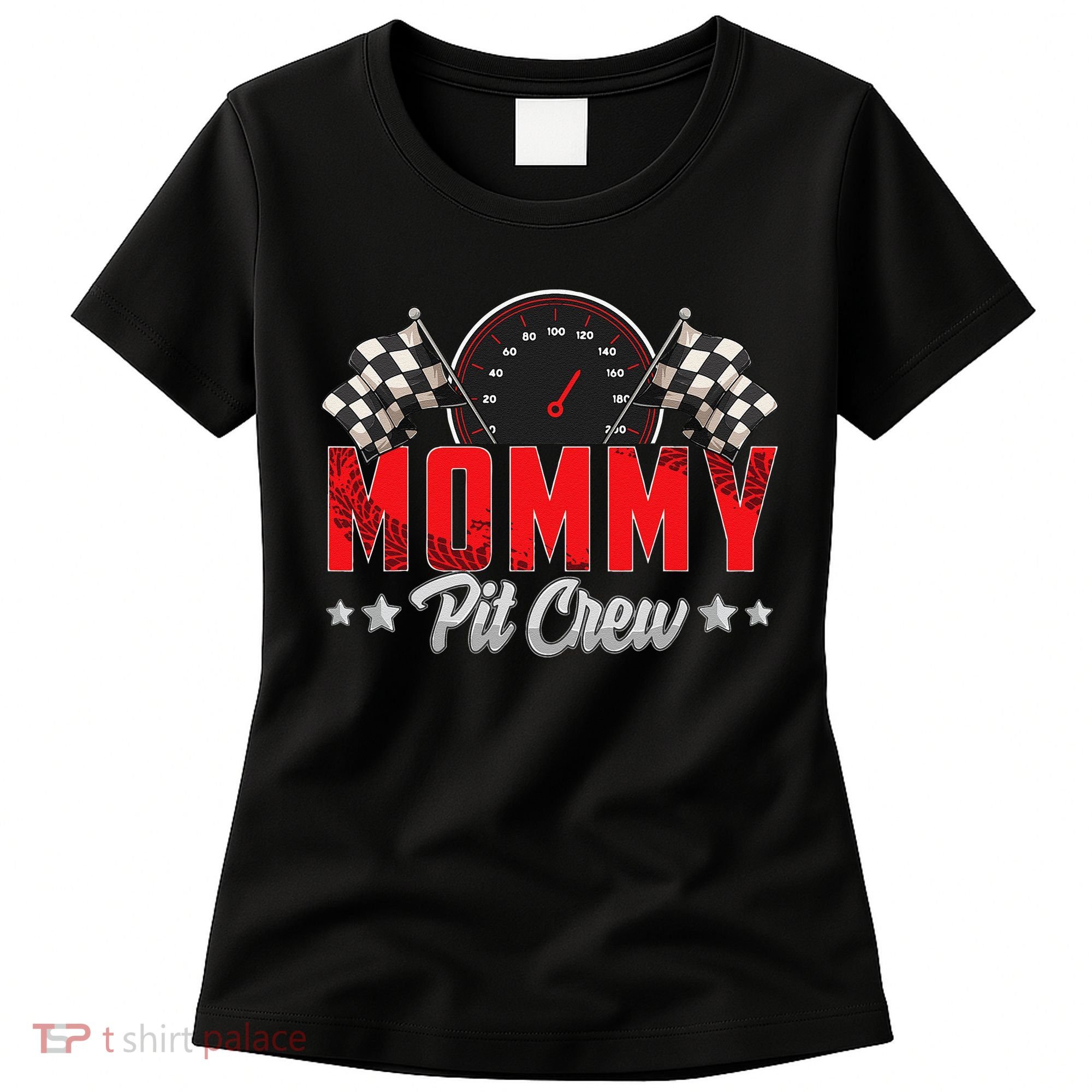 Race Car Birthday Party Racing Family Mommy Pit Crew Women's T-Shirt
