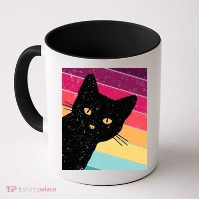 Retro Cat Black Cat Vintage Cat Cat Cute Coffee Mug