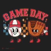 Retro Cartoon Baseball Game Day Women's Sweatshirt thumb 2