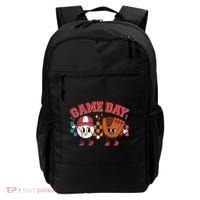 Retro Cartoon Baseball Game Day Backpack thumb 0