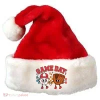 Retro Cartoon Baseball Game Day Santa Hat thumb 0