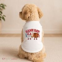 Retro Cartoon Baseball Game Day Doggie Tank thumb 2
