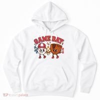 Retro Cartoon Baseball Game Day Hoodie thumb 0